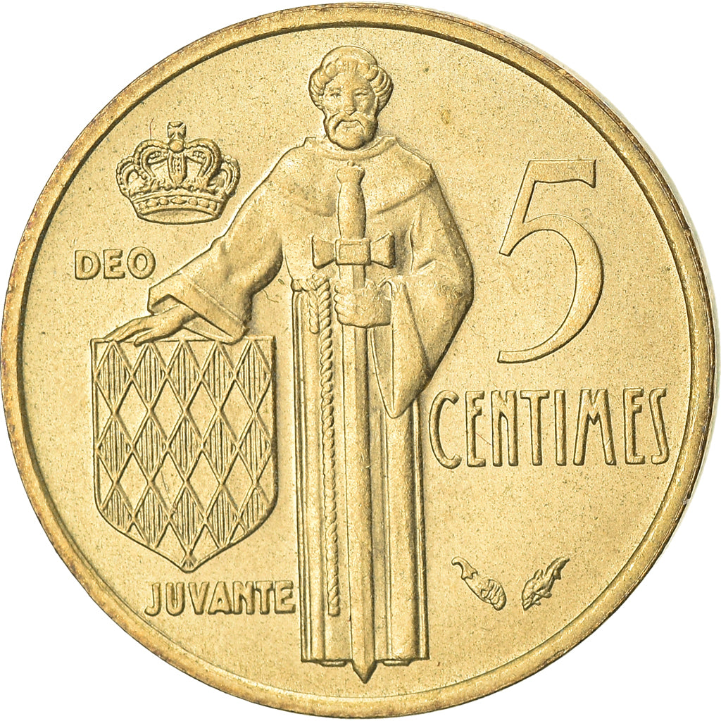 Moneta, Monaco, Rainier III, 5 Centimes, 1977, SPL-, Alluminio-bronzo, KM:156