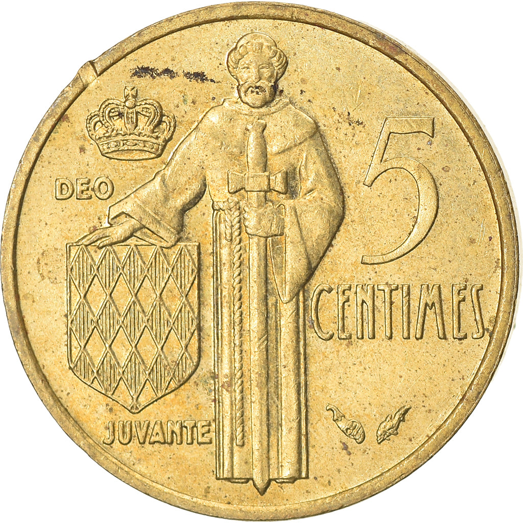 Coin, Monaco, Rainier III, 5 Centimes, 1977, AU(55-58), Aluminum-Bronze, KM:156