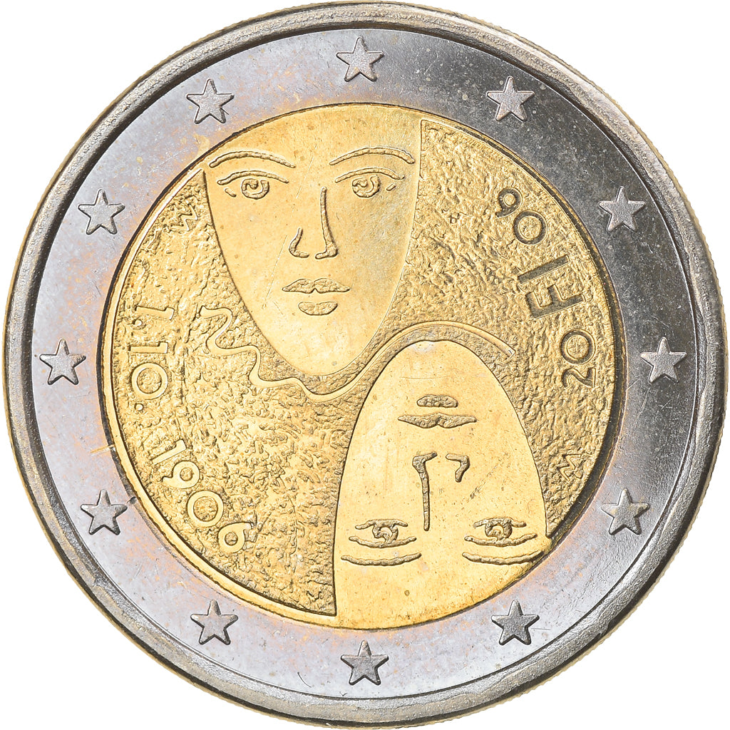 Finland, 2 Euro, Suffrage universel, 2006, Vantaa, MS(63), Bi-Metallic, KM:125
