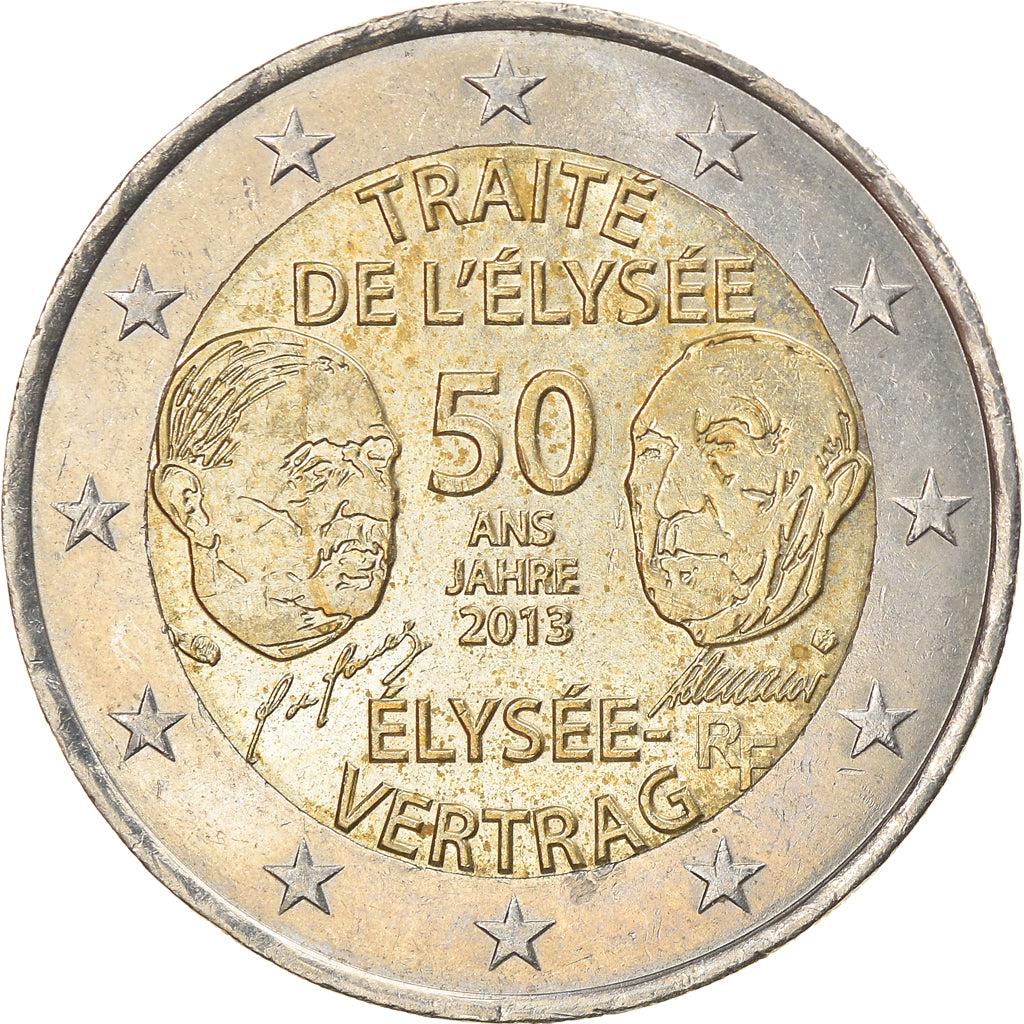 Francja, 2 Euro, 2013, Paris, EF(40-45), Bimetaliczny, KM:2094