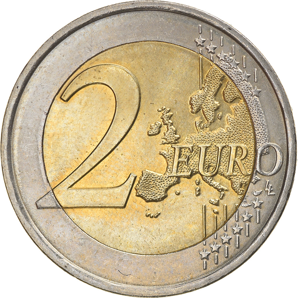 Francja, 2 Euro, Traité de Rome 50 ans, 2007, Paris, AU(55-58), Bimetaliczny