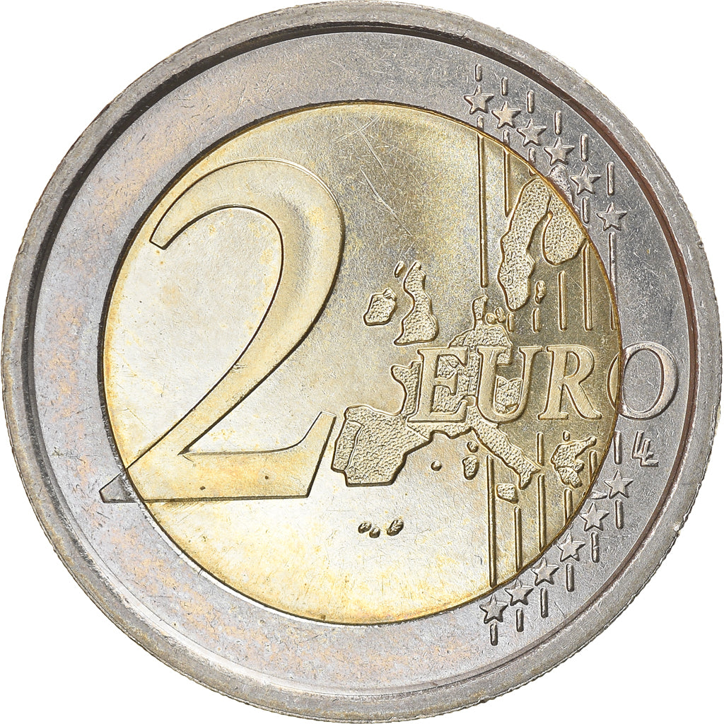 Włochy, 2 Euro, World Food Programme, 2004, AU(55-58), Bimetaliczny, KM:New