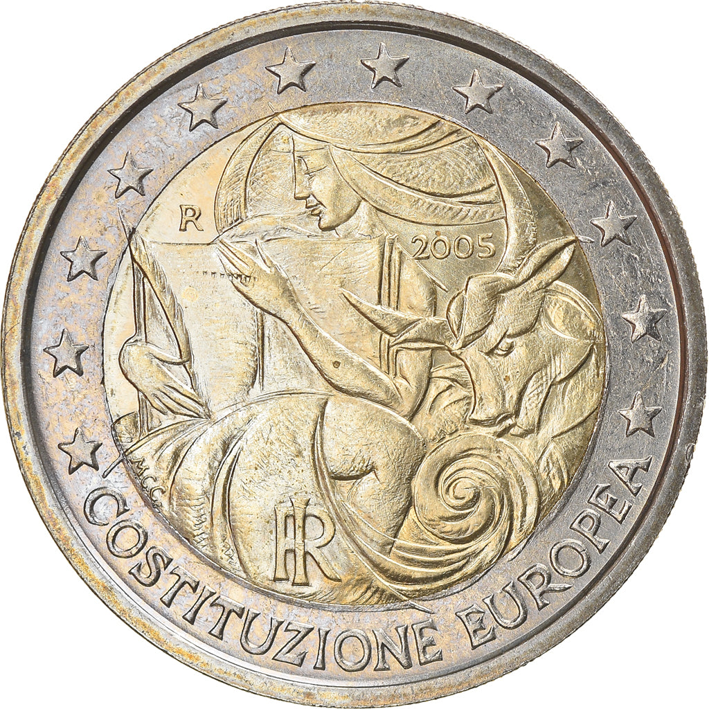 Italy, 2 Euro, 2005, Rome, AU(55-58), Bi-Metallic, KM:217