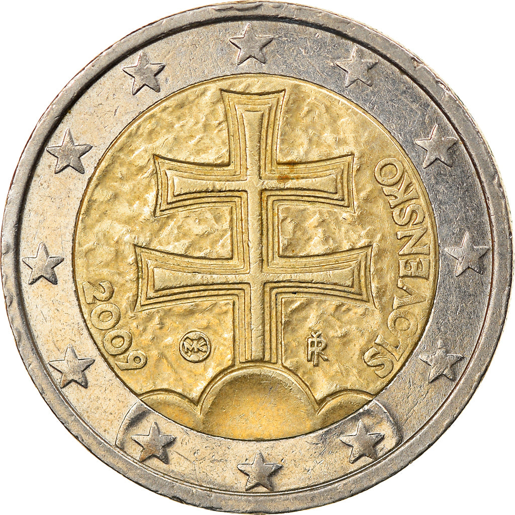 Slovacchia, 2 Euro, 2009, Kremnica, BB, Bi-metallico, KM:102