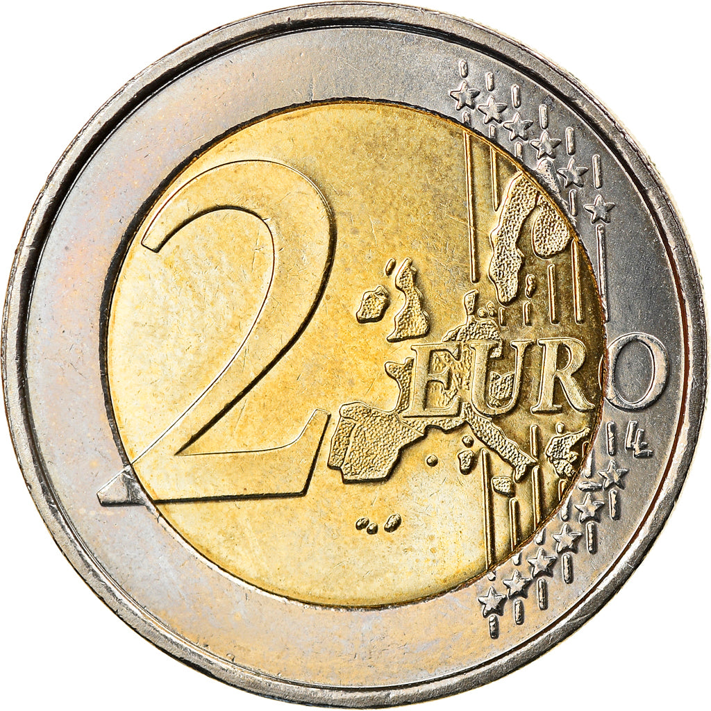Belgium, 2 Euro, Schengen Agreement, 2005, Brussels, AU(55-58), Bi-Metallic