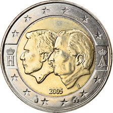 Belgia, 2 Euro, Schengen Agreement, 2005, Brussels, AU(55-58), Bimetaliczny