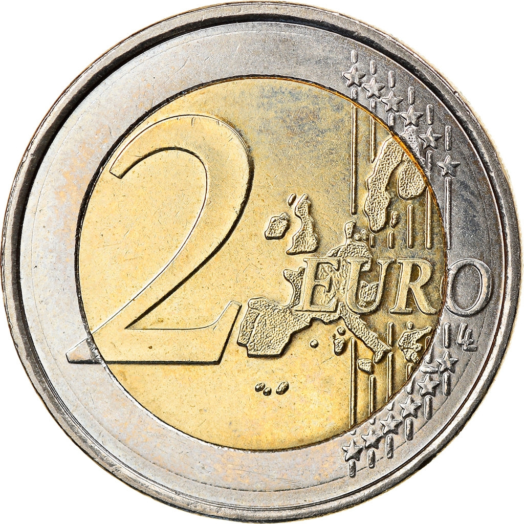 Belgium, 2 Euro, Schengen Agreement, 2005, Brussels, AU(55-58), Bi-Metallic