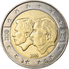 Belgium, 2 Euro, Schengen Agreement, 2005, Brussels, AU(55-58), Bi-Metallic
