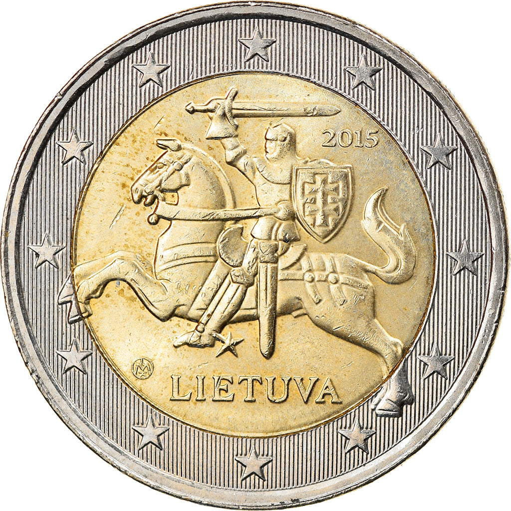 Lithuania, 2 Euro, 2015, AU(55-58), Bi-Metallic, KM:New