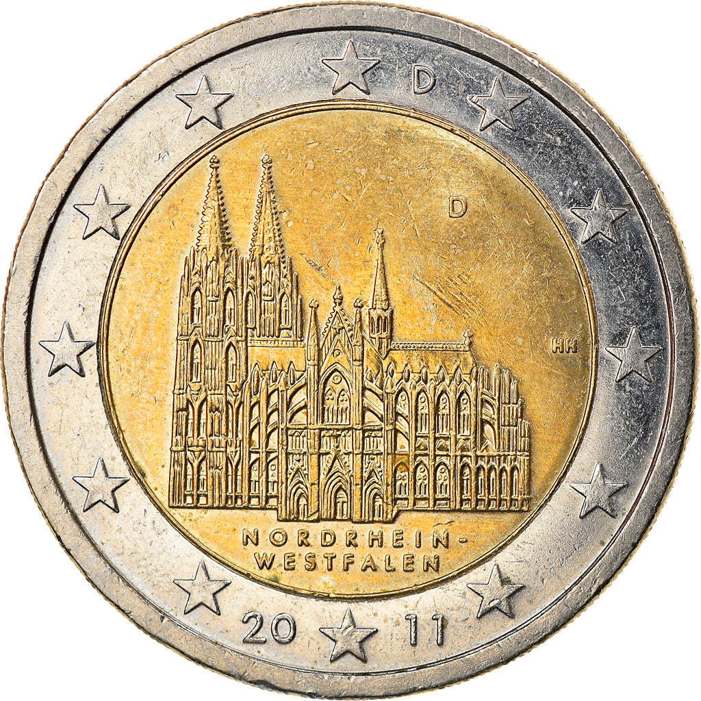 GERMANIA - REPUBBLICA FEDERALE, 2 Euro, 2011, Munich, BB, Bi-metallico, KM:293