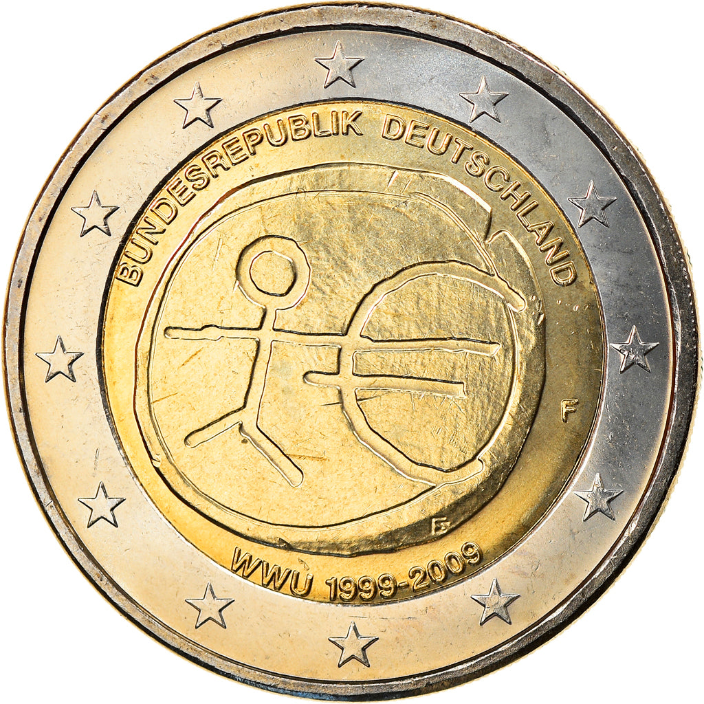 Germany, 2 Euro, EMU, 2009, Stuttgart, AU(55-58), Bi-Metallic, KM:277