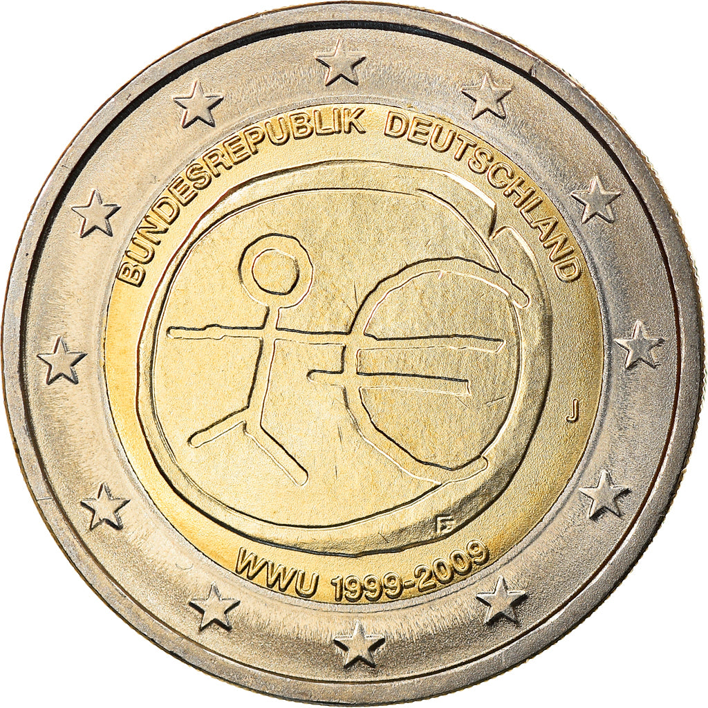 Germany, 2 Euro, EMU, 2009, Hambourg, AU(55-58), Bi-Metallic, KM:277
