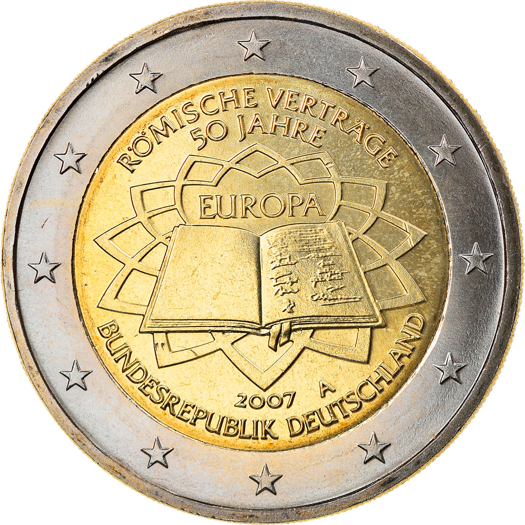 Germany, 2 Euro, 2007, Berlin, TRAITÉ DE ROME 50 ANS, AU(55-58), Bi-Metallic
