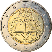 Germany, 2 Euro, 2007, Munich, TRAITÉ DE ROME 50 ANS, AU(55-58), Bi-Metallic