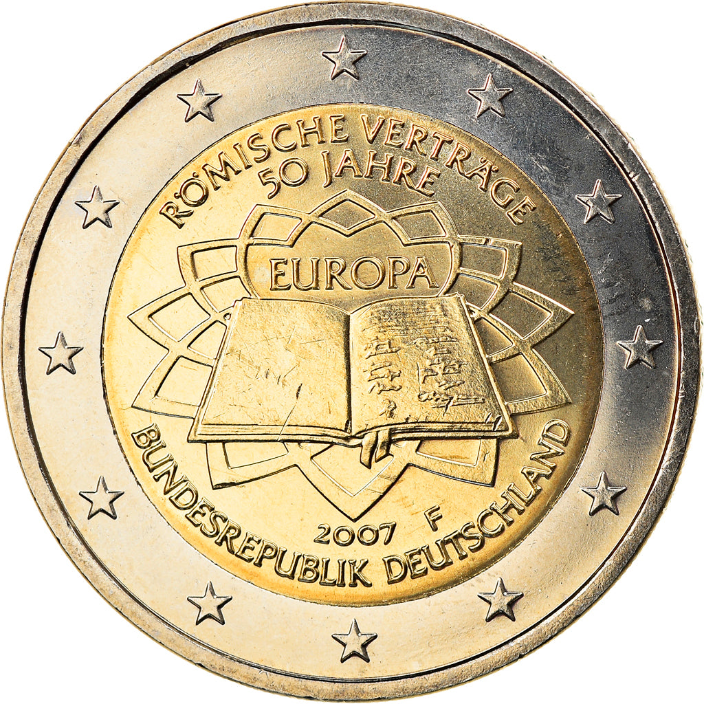 Germania, 2 Euro, 2007, Stuttgart, TRAITÉ DE ROME 50 ANS, SPL-, Bi-metallico