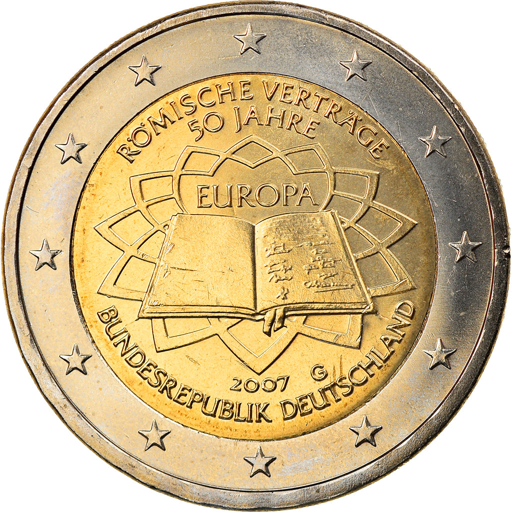 Germany, 2 Euro, 2007, Karlsruhe, TRAITÉ DE ROME 50 ANS, AU(55-58)