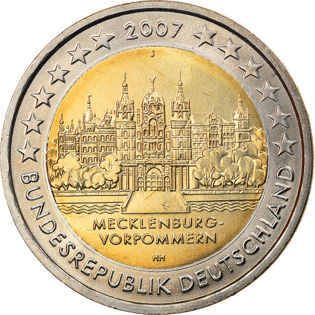 Germany, 2 Euro, MECKLENBURG- / VORPOMMERN, 2007, Hambourg, AU(55-58)