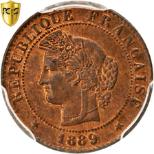 France, Cérès, Centime, 1889, Paris, KM:826.1, PCGS MS64RB