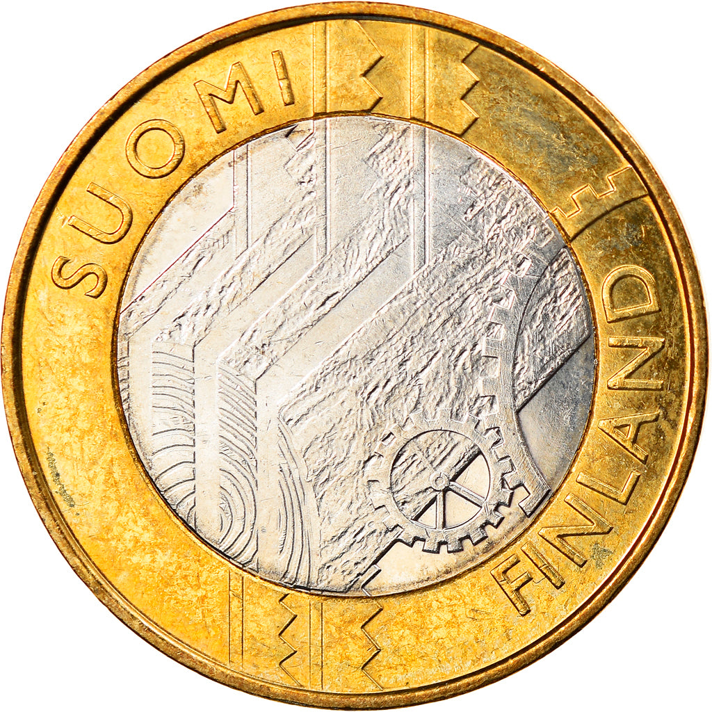 Finlândia, 5 Euro, 2011, Vantaa, AU(55-58), Bimetálico, KM:160