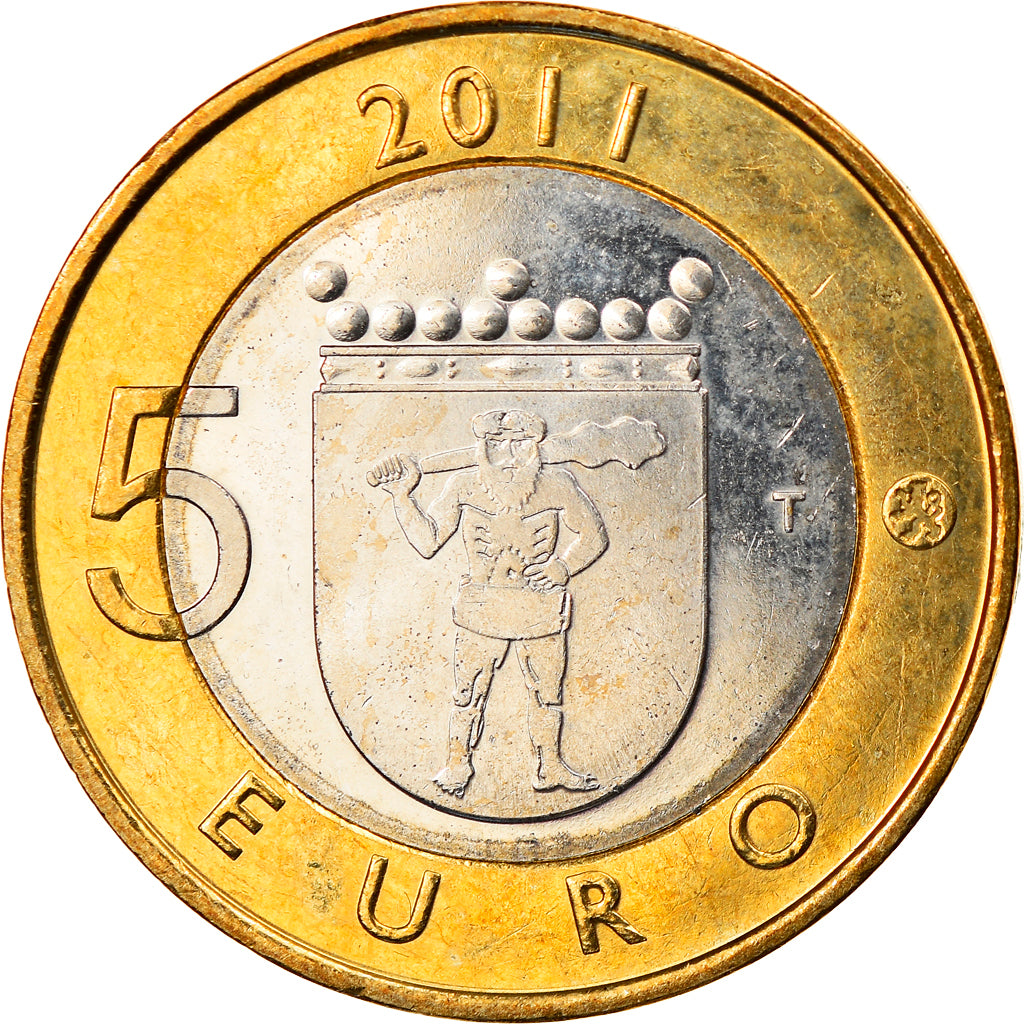Finland, 5 Euro, 2011, Vantaa, AU(55-58), Bi-Metallic, KM:170
