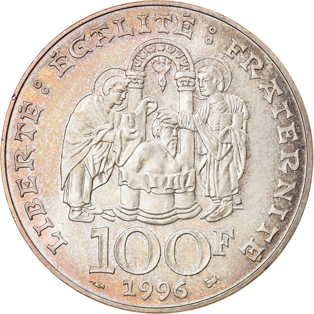 Monnaie, France, Clovis, 100 Francs, 1996, SUP, Argent, Gadoury:953, KM:1180
