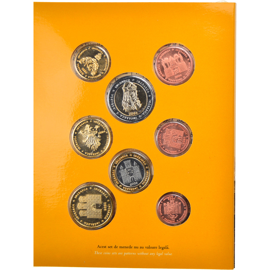 Romania, 1 Cent to 2 Euro, 2004, unofficial private coin, MS(65-70)