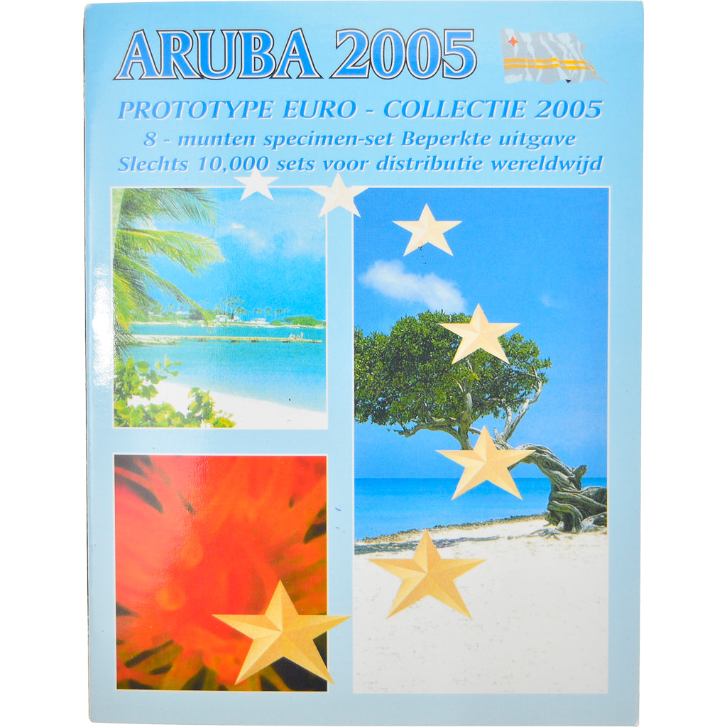 Aruba, 1 Cent to 2 Euro, 2005, unofficial private coin, MS(65-70)