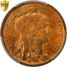 FRANCE, 2 Centimes, 1900, KM #841, graded, PCGS, MS(63), Bronze, Gadoury #107,..