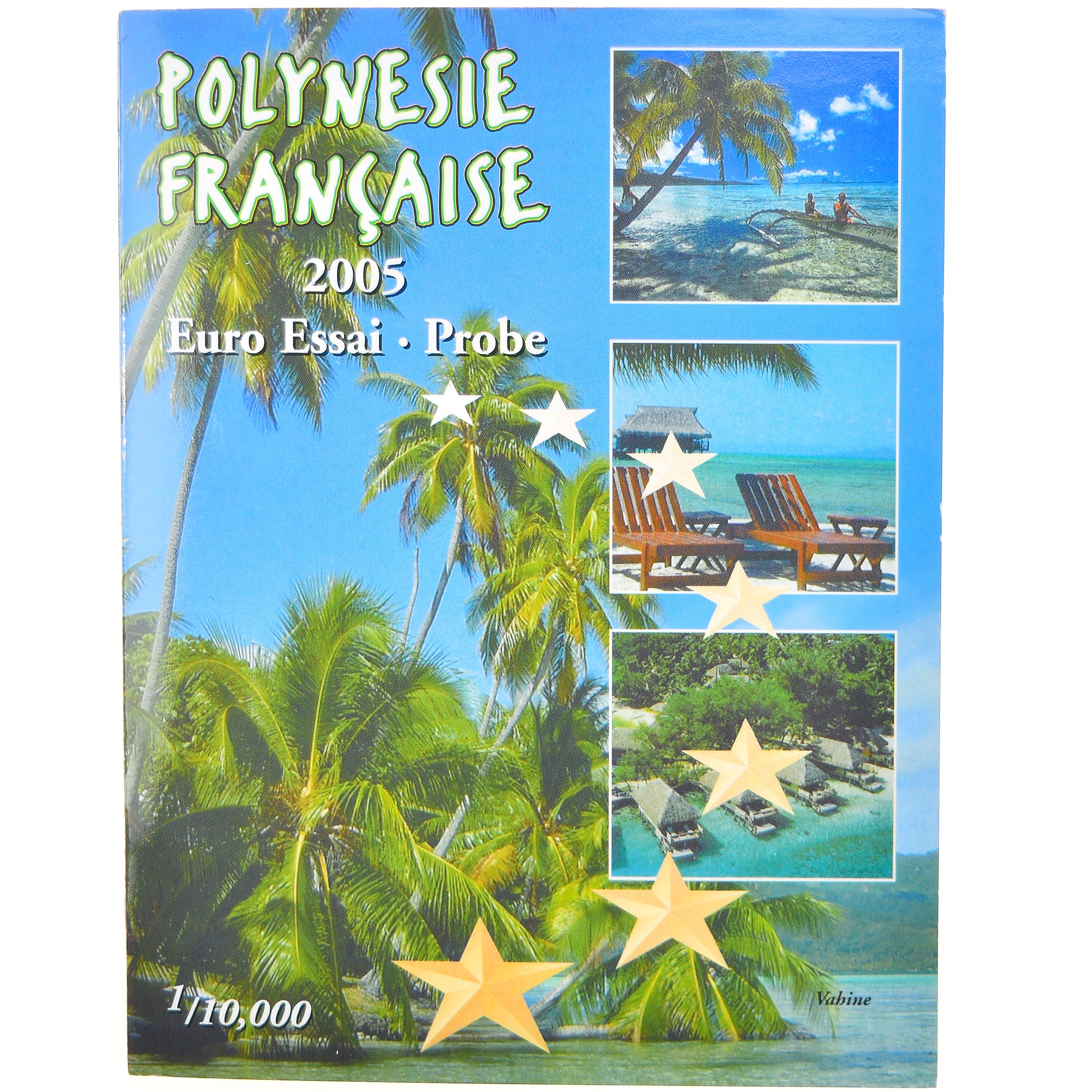 French Polynesia, 1 Cent to 2 Euro, 2005, unofficial private coin, MS(65-70)