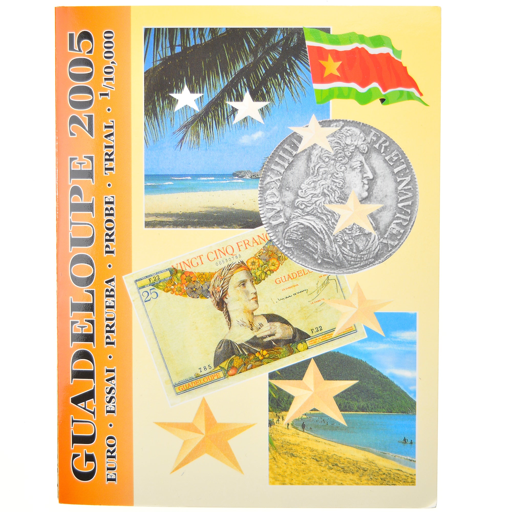 Guadalupe, 1 Cent to 2 Euro, 2005, unofficial private coin, FDC, N.C.