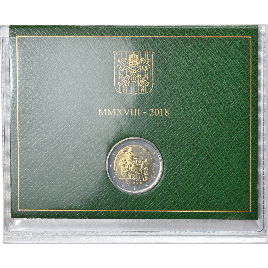 Vatican, 2 Euro, Patrimoine Culturel, 2018, MS(65-70), Bi-Metallic