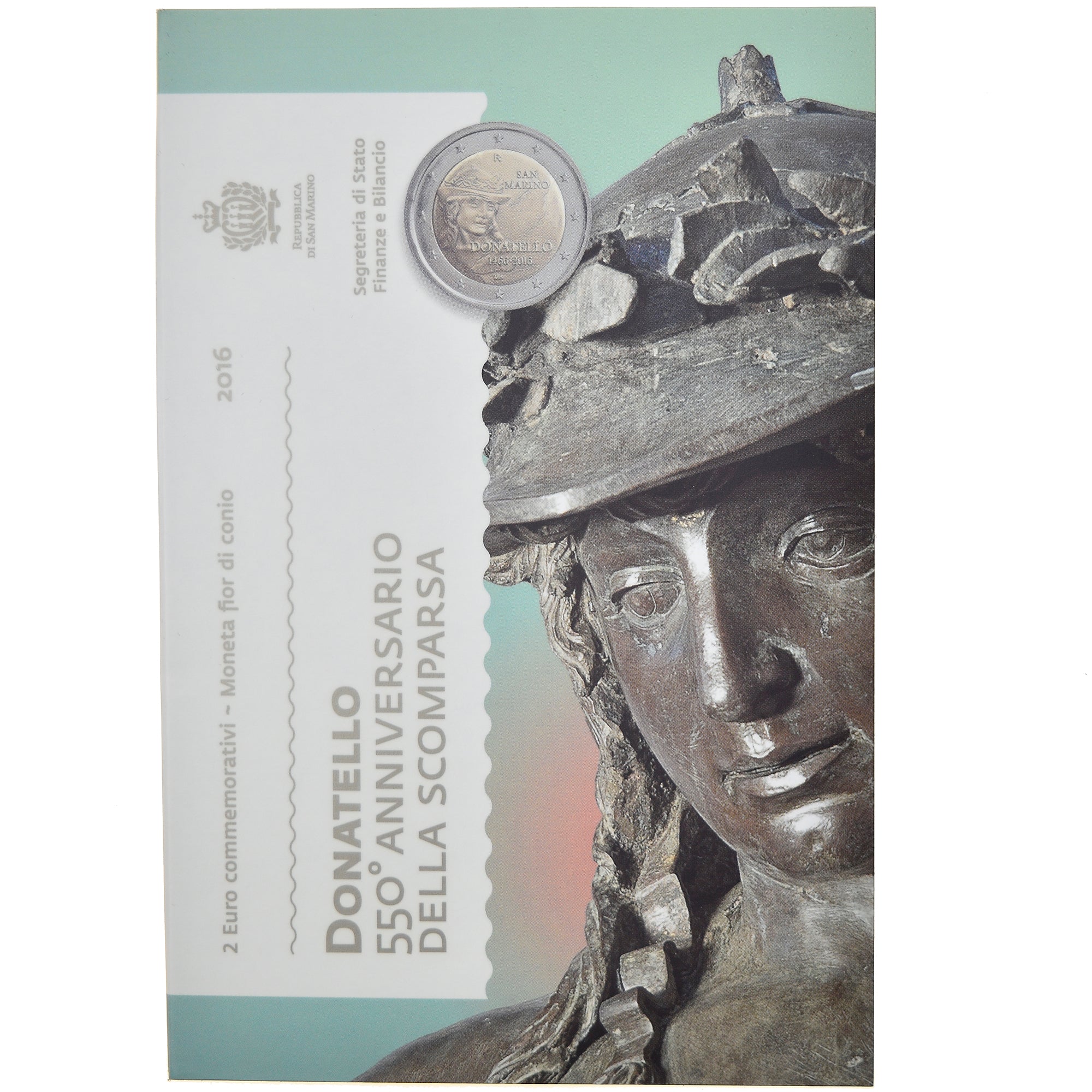 San Marino, 2 Euro, 2016, MS(65-70), Bi-Metallic