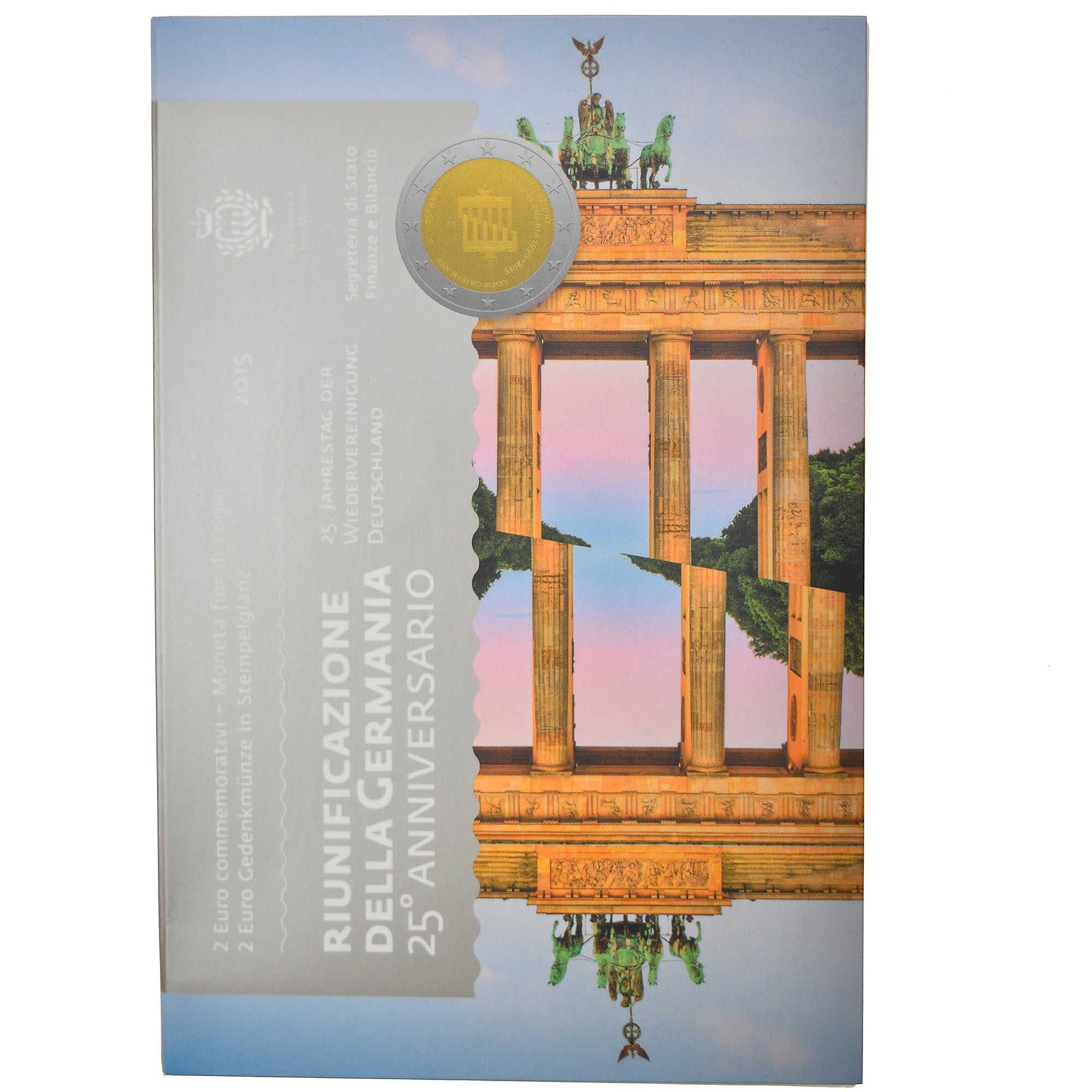San Marino, 2 Euro, 25ème anniversaire de la réunification de l'Allemagne