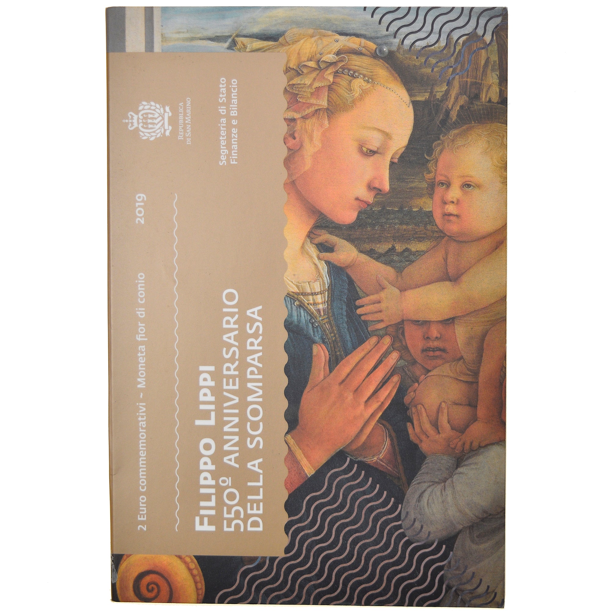 San Marino, 2 Euro, Filippo Lippi, 2019, FDC, N.C.