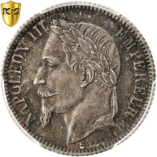 FRANCE, Napoléon III, Franc, 1866, Strasbourg, KM #806.2, graded, PCGS, MS(64),