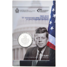 San Marino, 5 Euro, John Fitzgerald Kennedy, 2013, MS(65-70), Silver