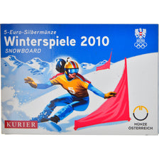 Austria, 5 Euro, Snowboard, 2010, Vienna, MS(65-70), Silver, KM:3192