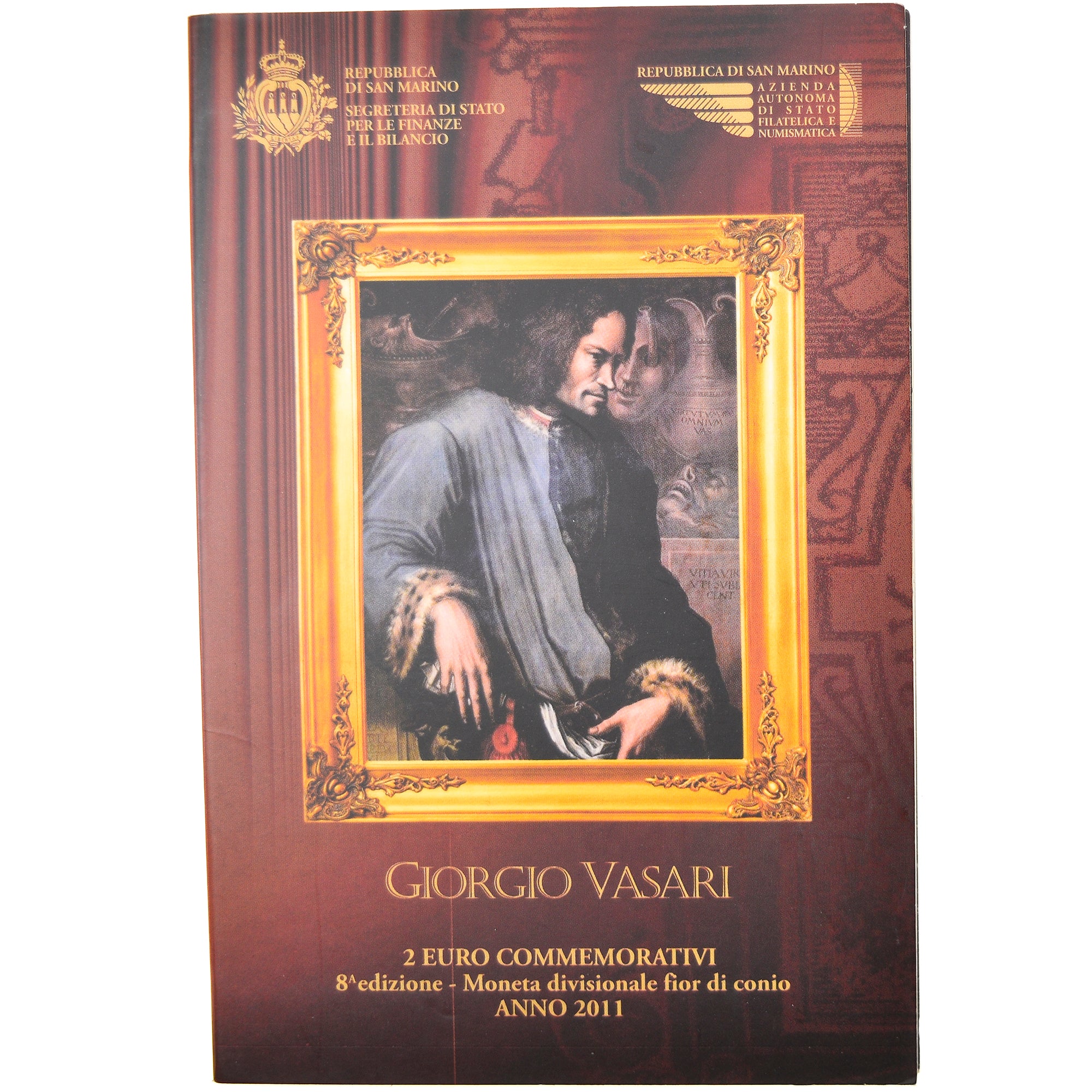San Marino, 2 Euro, Giorgio Vasari, 2011, MS(65-70)