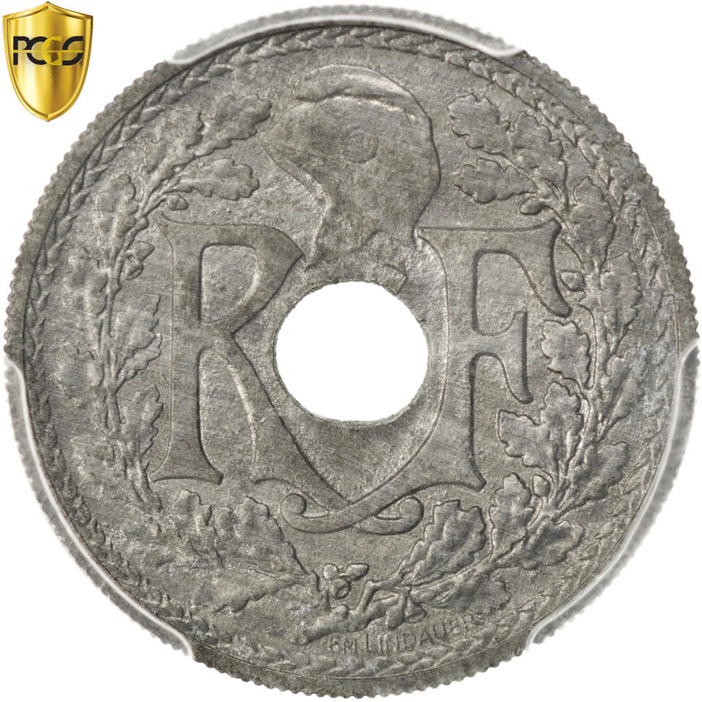FRANCE, 20 Centimes, 1946, Beaumont le Roger, KM #907.2, graded, PCGS, MS(64),..