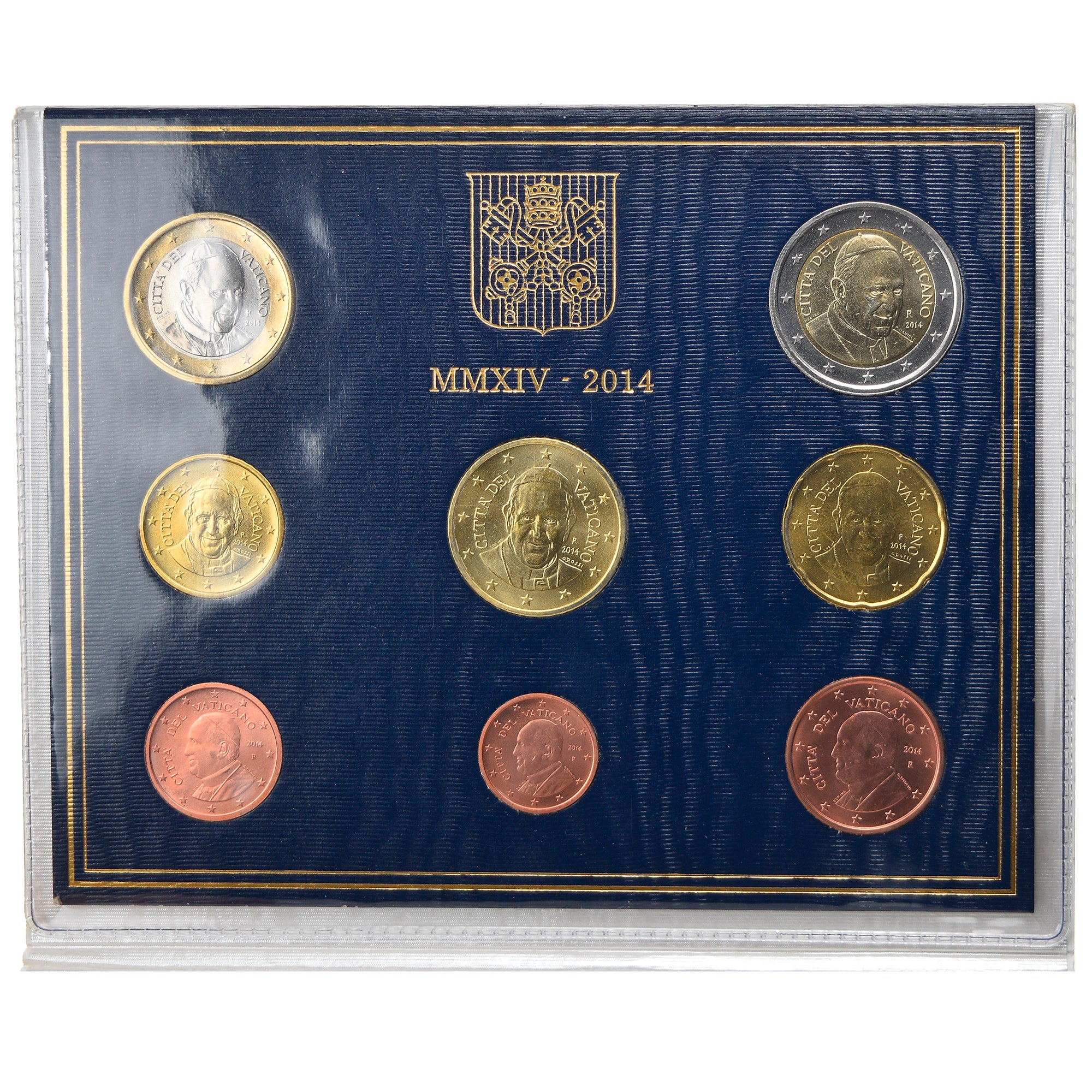 Vatican, 1 Cent to 2 Euro, 2014, FDC