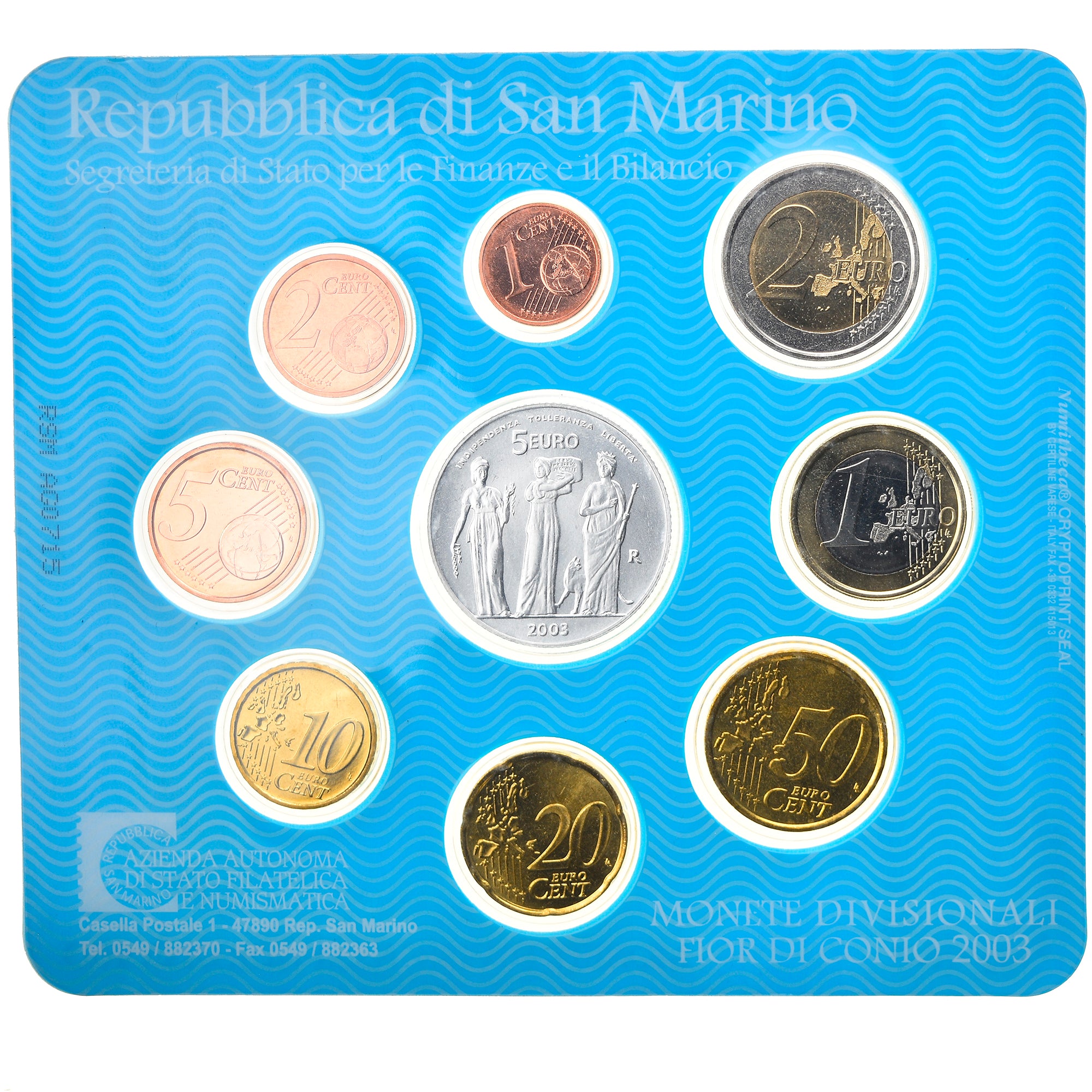 San Marino, Set, 2003, MS(65-70), ND