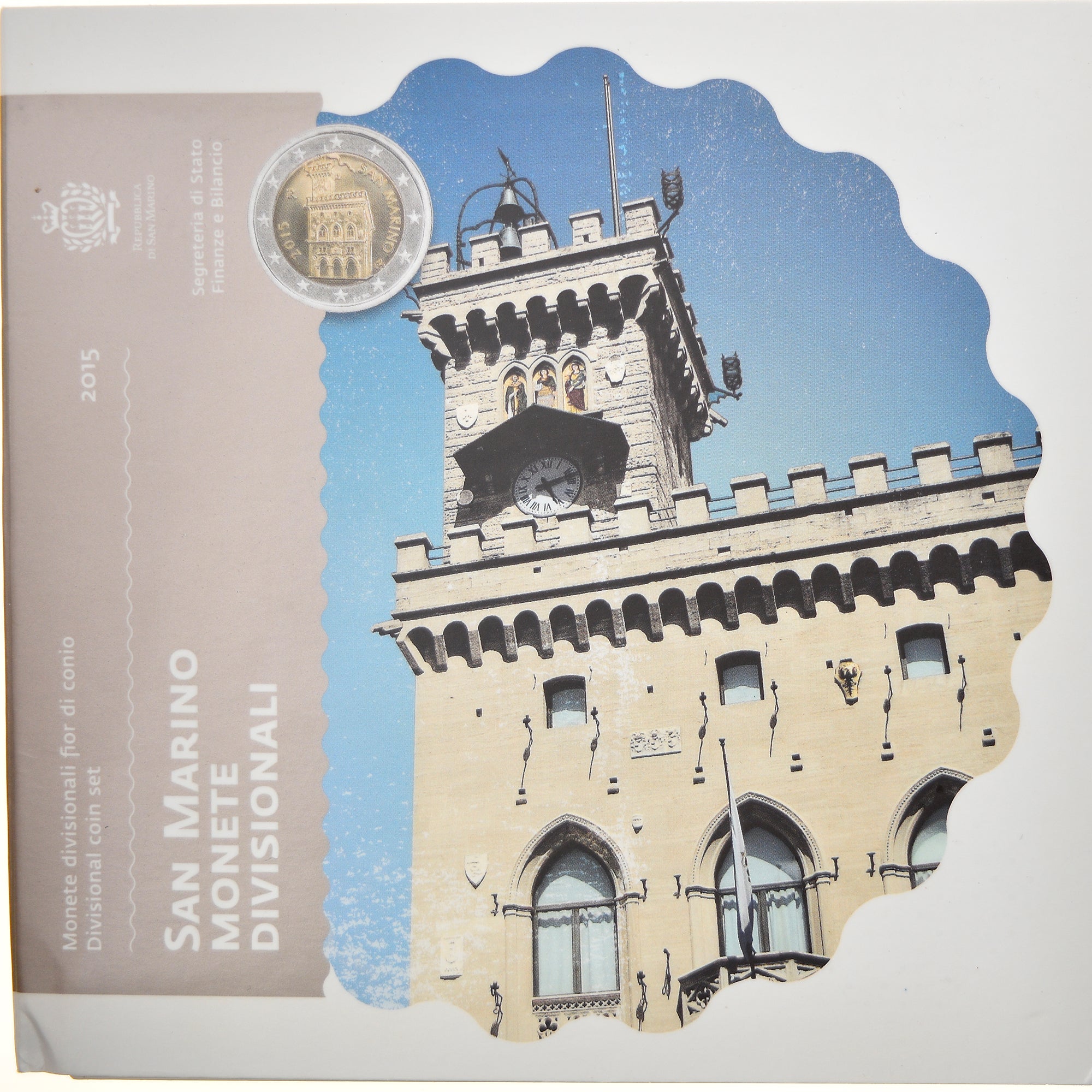 San Marino, 1 Cent to 2 Euro, 2015, Rome, MS(65-70)