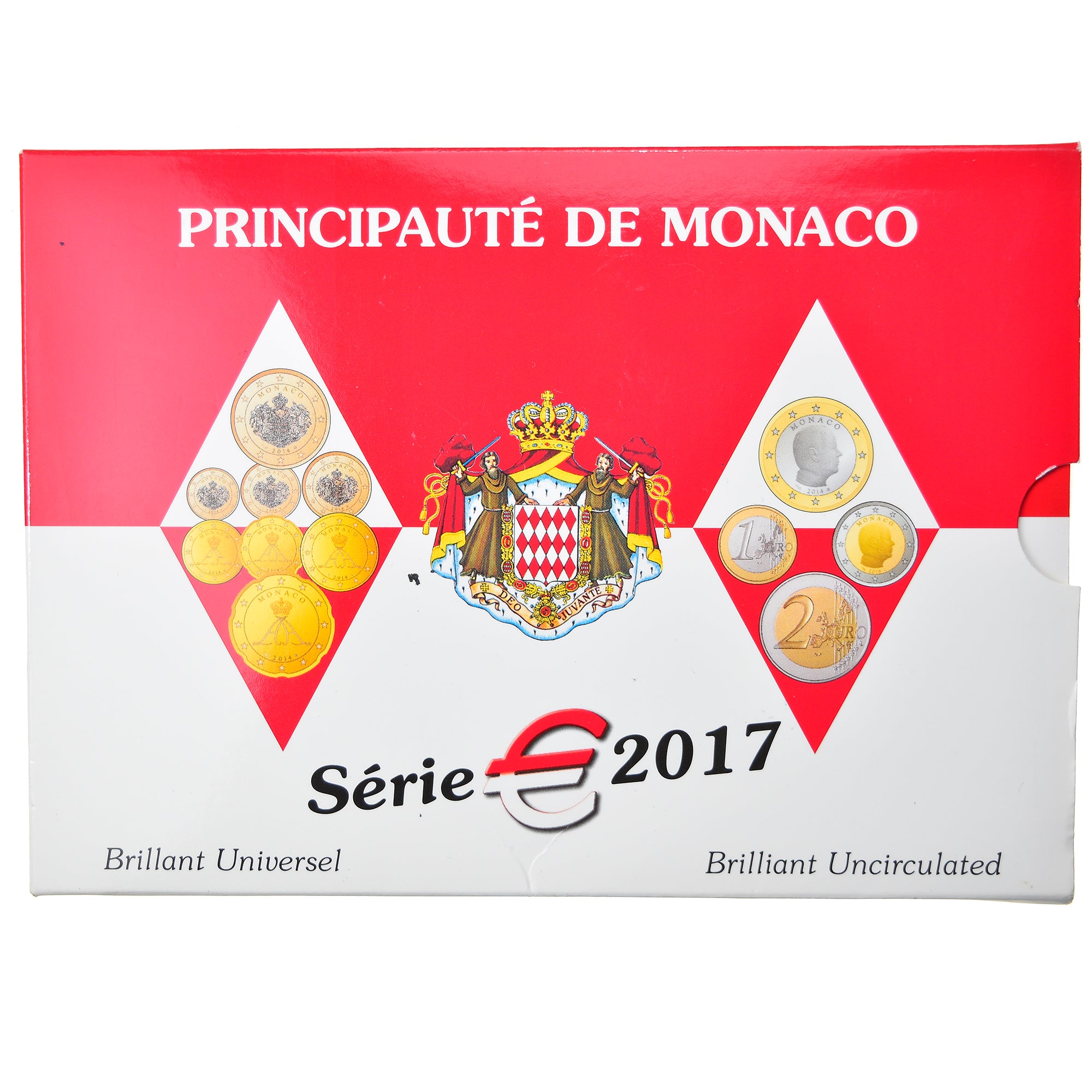 Monaco, 1 Cent to 2 Euro, 2017, Paris, MS(65-70)