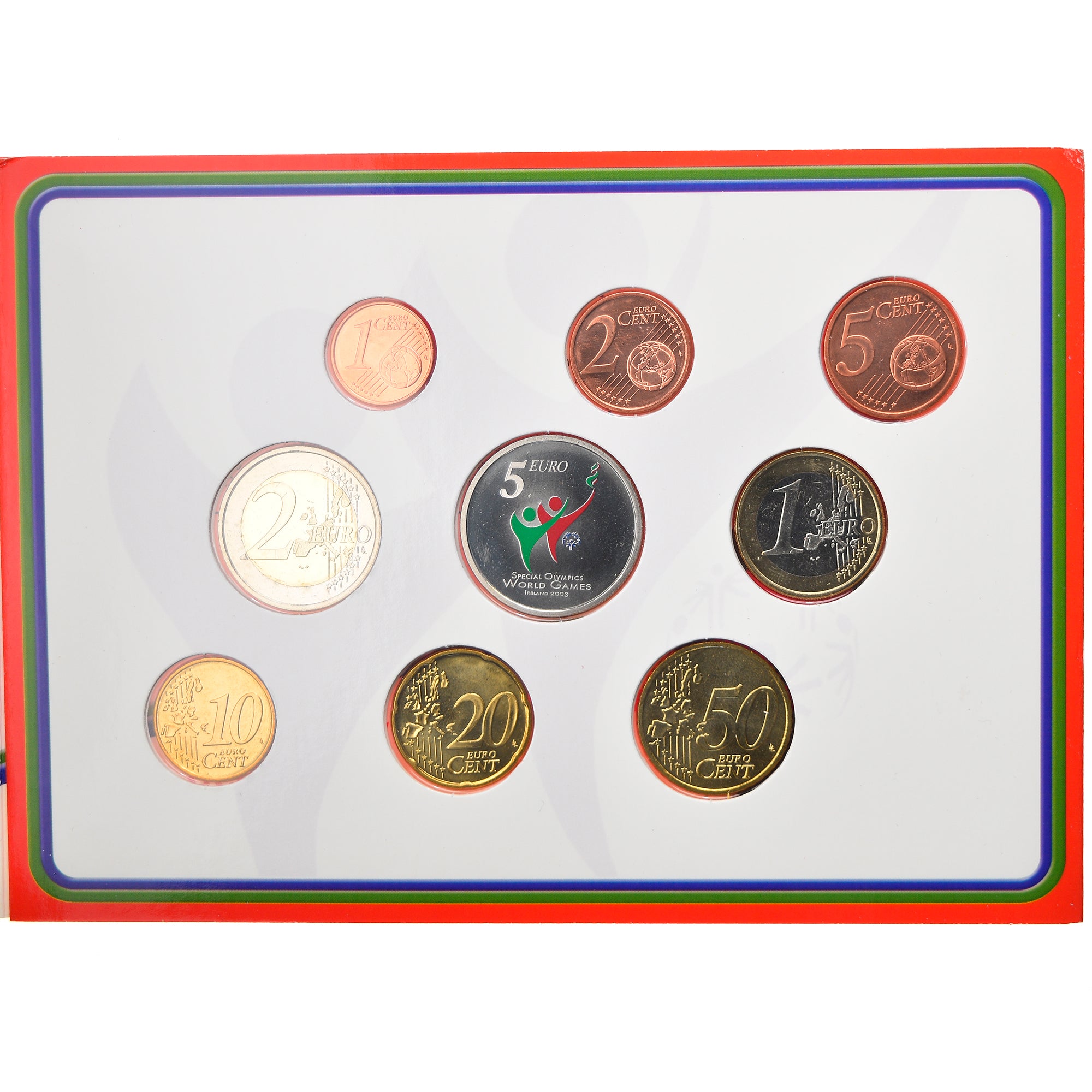 REPÚBLICA DE IRLANDA, 1 Cent to 2 Euro, 2003, with token, FDC, Sin información