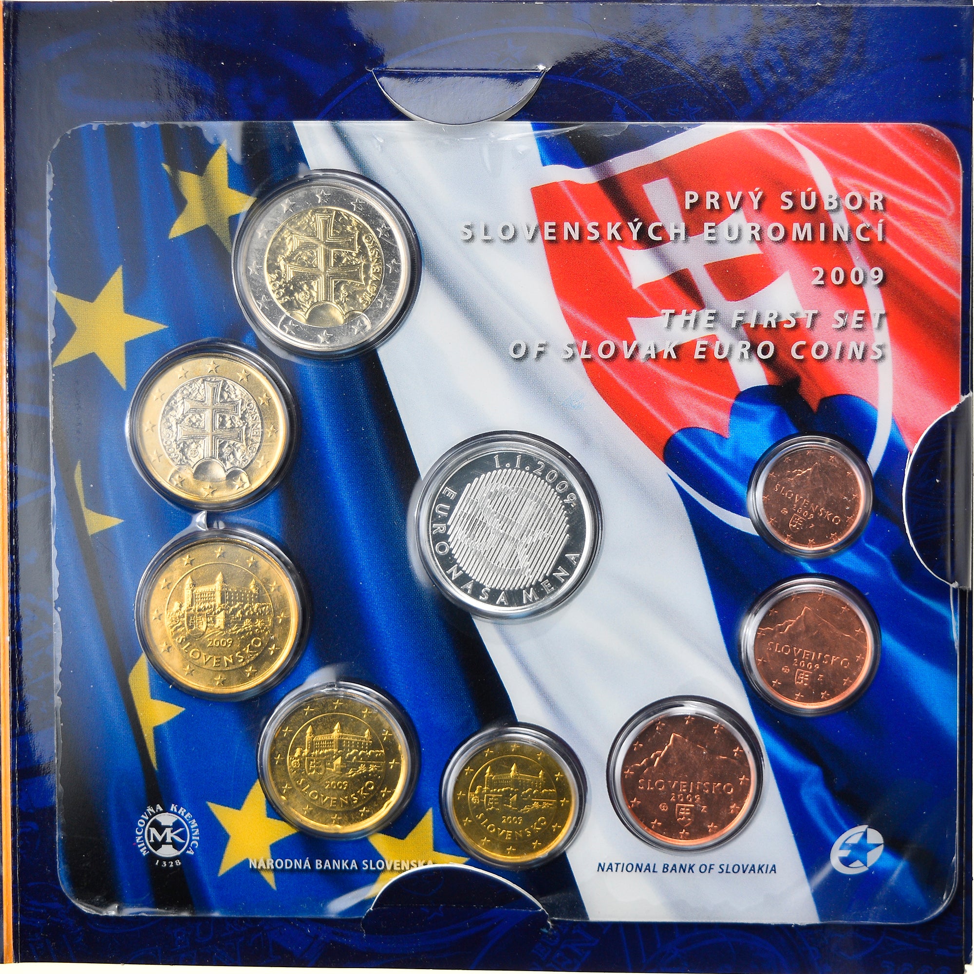 Slovakia, Set, 2009, Kremnica, 1c à 2€, MS(65-70)