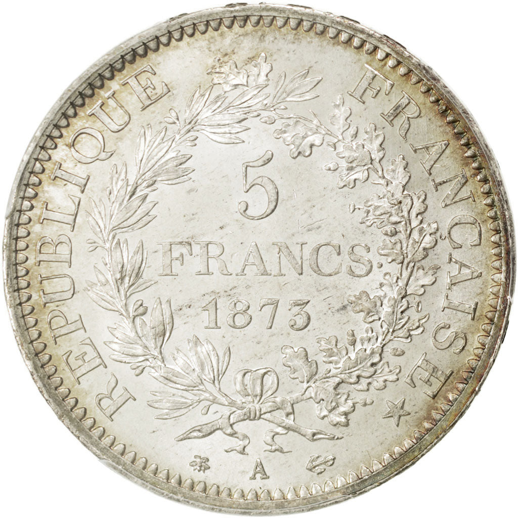 Coin, France, Hercule, 5 Francs, 1873, Paris, PCGS, MS65, MS(65-70), Silver