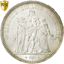 Moneda, Francia, Hercule, 5 Francs, 1873, Paris, PCGS, MS64, SC+, Plata