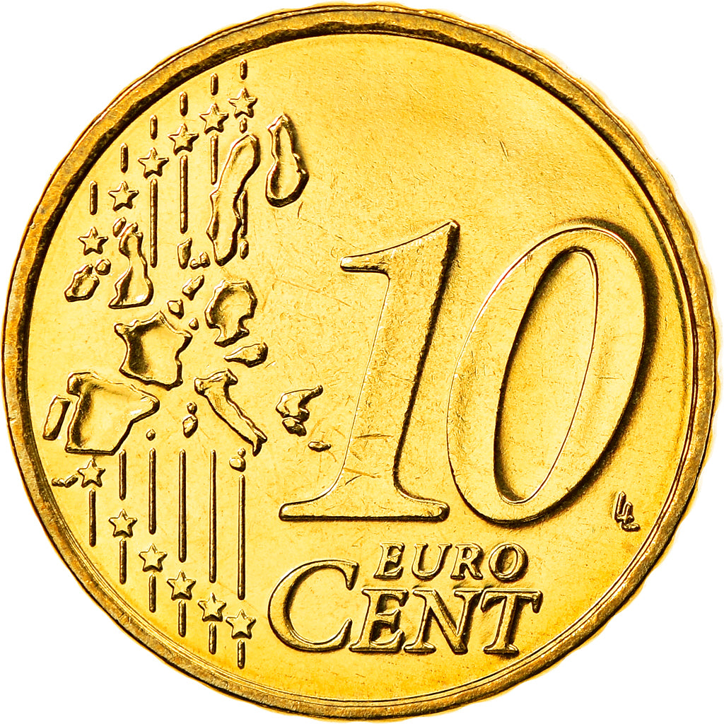 Belgium, 10 Euro Cent, 2005, Brussels, MS(65-70), Brass, KM:227