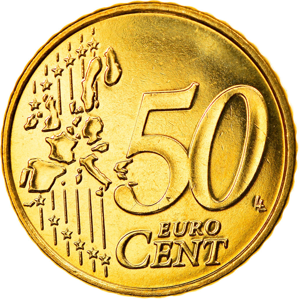 Belgium, 50 Euro Cent, 2005, Brussels, MS(65-70), Brass, KM:229