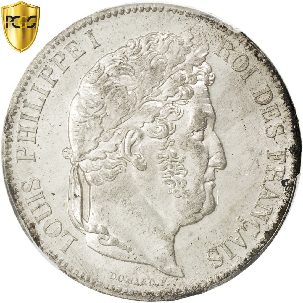 FRANCE, 5 Francs, 1832, Lille, KM #749.13, graded, PCGS, MS(60-62), Silver,...
